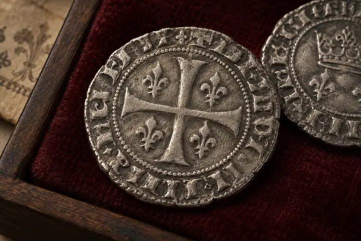 French medieval silver coin